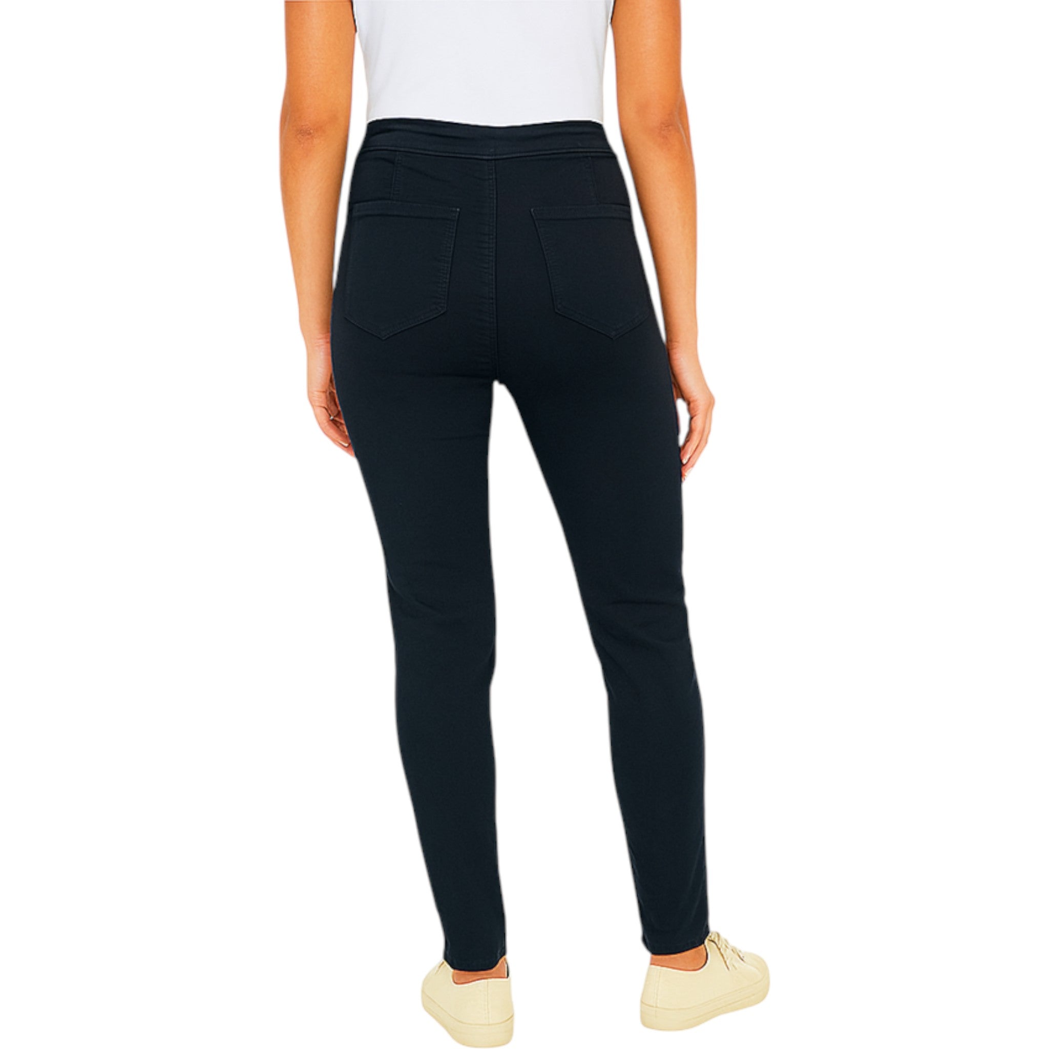 Ladies Black Skinny Jeans High Waist Stretch